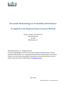 Percentile Methodology for Probability Distributions