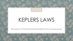 KepLERS LAWS - DrGHonorsPhysics