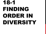 18-1 Finding Order in Diversity