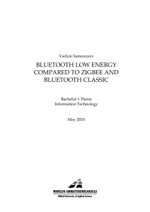 bluetooth low energy compared to zigbee and bluetooth