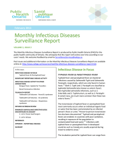 Monthly Infectious Diseases Surveillance Report