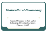 Multicultural Counseling - Fellowship of Christian Counselors