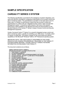 Cardax FT Series 5 system