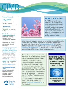 May 2010 What is the CIMR?