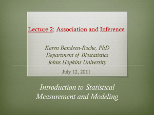 Lecture 2 - Biostatistics