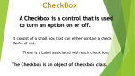 Checkbox(String str,Boolean on)