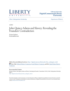 John Quincy Adams and Slavery - Digital Commons @ Liberty