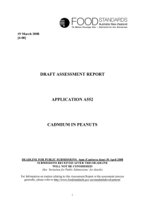 Dietary Exposure Assessment Report