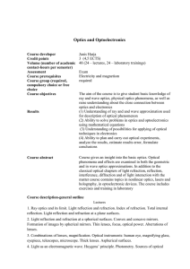 Optics and Optoelectronics