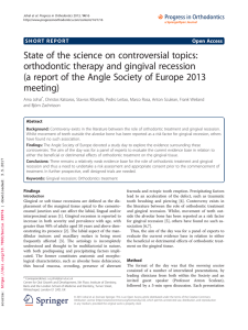 State of the science on controversial topics: orthodontic therapy and