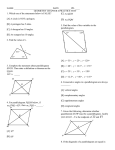 GEOMETRY CHAPTER 6 PRACTICE TEST 1. Which one of the