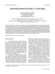 Bonding Brackets to Porcelain - In Vitro Study