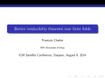 Bertini irreducibility theorems over finite fields