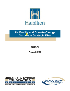 Corporate Air Quality and Climate Change Strategic Plan