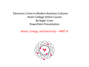 Atoms, Energy, and Electricity Part IV