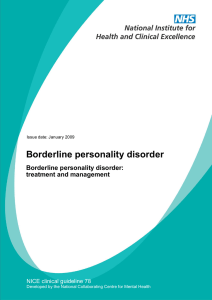Borderline personality disorder