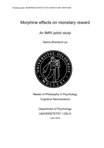 Morphine effects on monetary reward - DUO