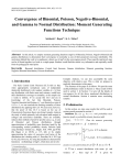 Binomial distribution, Central limit theorem, Gamma distribution