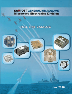 Specifications - Kratos General Microwave Product Catalog