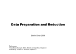 Data Preparation and Reduction