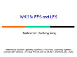 W4118: FFS and LFS