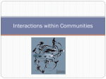 Interactions within communities