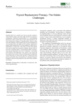 Thyroid Replacement Therapy: The Hidden Challenges