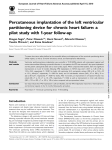 Percutaneous implantation of the left ventricular