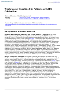 Treatment of Hepatitis C in Patients with HIV