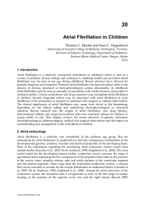 Atrial Fibrillation in Children