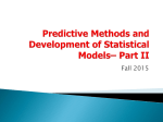 Predictive Methods and Statistical Modeling of Crash Data II