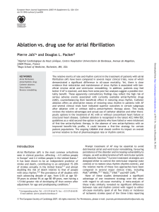 Ablation vs. drug use for atrial fibrillation
