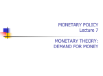 (classical) theory of the demand for money