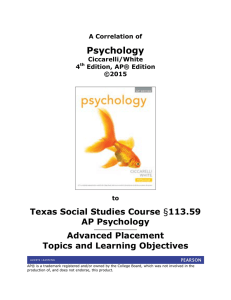 Psychology - Pearson School