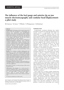 The influence of the leaf gauge and anterior jig on jaw