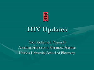 HIV Treatment Updates - Maine Pharmacy Association