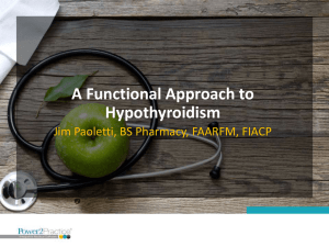 A Functional Approach to Hypothyroidism