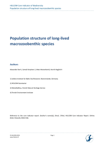 Population structure of long-lived macrozoobenthic species