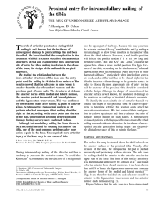 Proximal entry for intramedullary nailing of the tibia