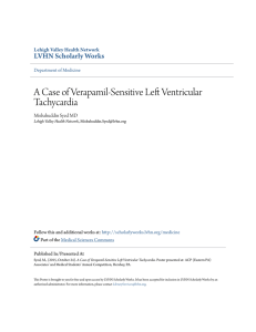 A Case of Verapamil-Sensitive Left Ventricular Tachycardia