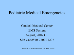 Pediatric Critical Medical Situations