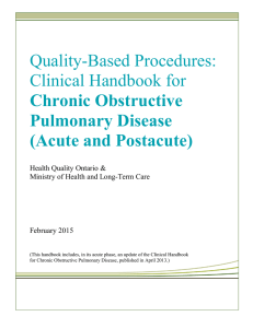 Clinical Handbook for Chronic Obstructive Pulmonary Disease