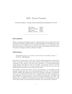 JSJS - Project Proposal