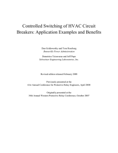 Controlled Switching of HVAC Circuit Breakers: Application