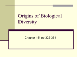 Applied Biology 15.1 Origins of Biological Diversity ppt