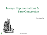 Integer Representation - Computer Science and Engineering