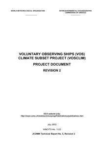 VOLUNTARY OBSERVING SHIPS (VOS) CLIMATE SUBSET
