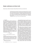 Single scattering by red blood cells
