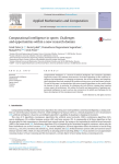 Computational intelligence in sports: Challenges and