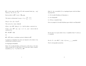 Rn a vector space over R (or C) with canonical basis {e 1, ...,en